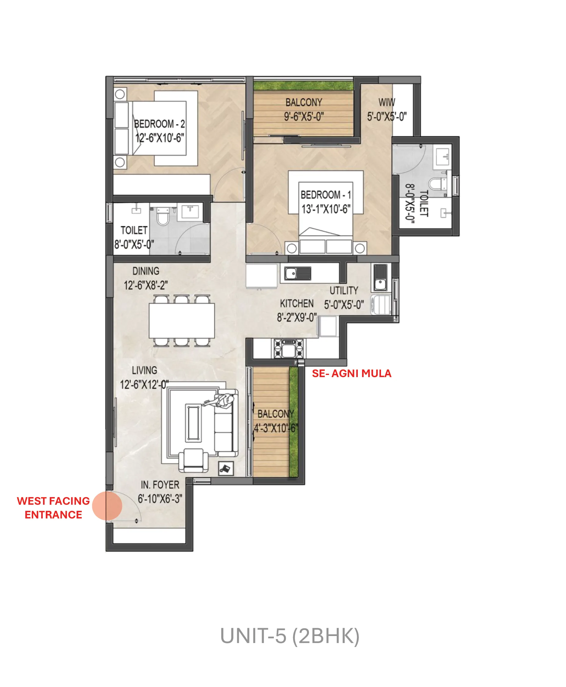 Skandha Acropolis 2 BHK aerial view